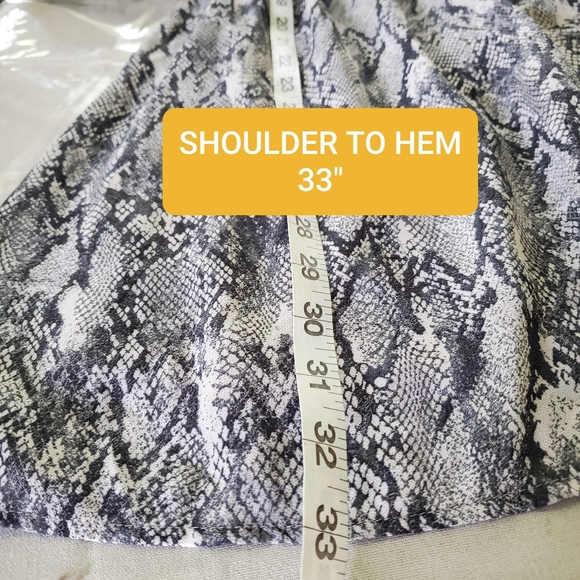 FAVLUX Snake Print Sheer Lined Dress Small - Picture 11 of 14